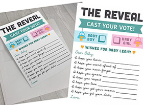 Gender Reveal Card