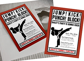 Karate Party Invitation